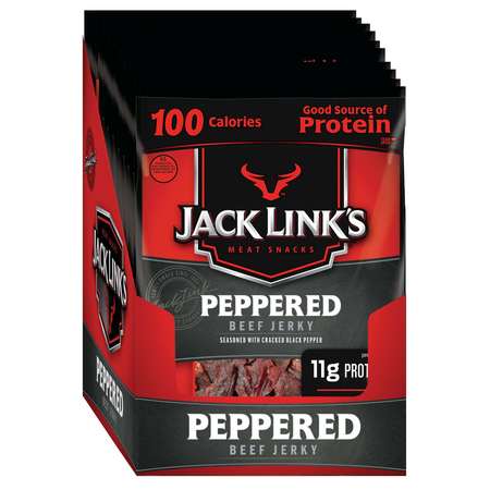 JACK LINKS 1.25 oz. Peppered Beef Jerky, PK60 10000008421